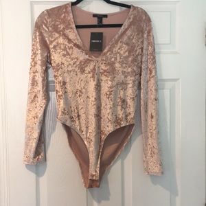 Velvet body suit